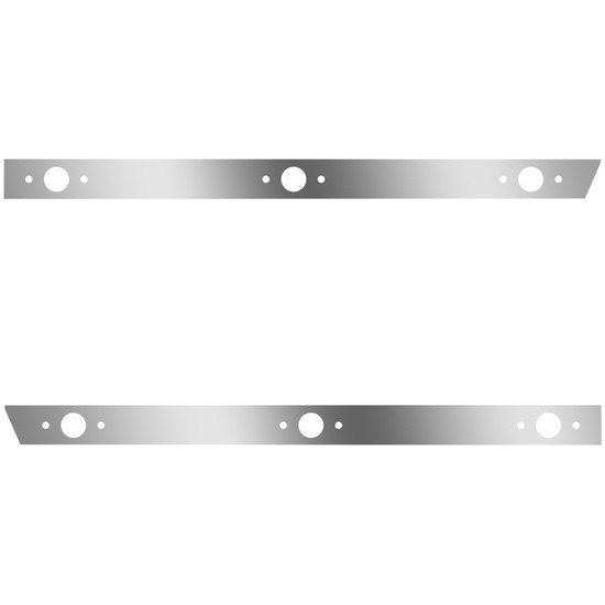 3 Inch Stainless Steel Standard Cab Panels W/ 6 P1 Light Holes For Peterbilt 389