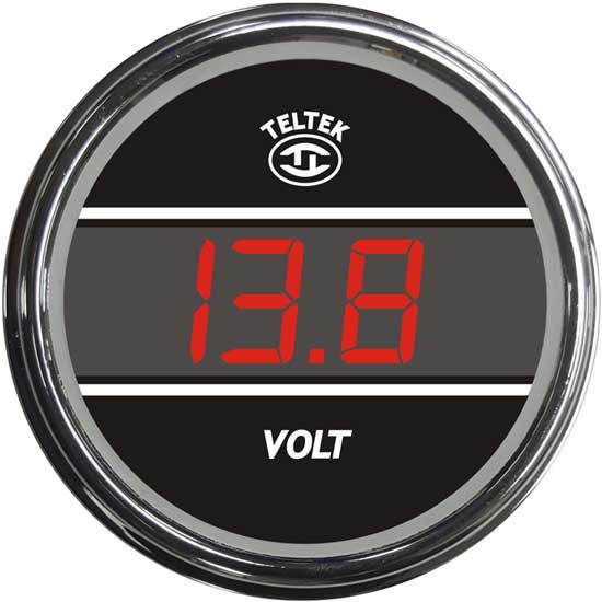 Teltek Digital Voltmeter Gauge 8.0-18.0 Volt