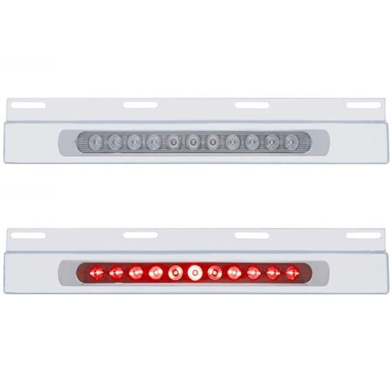 17 Inch Stainless Steel Rear Flap Bracket With Red LED Lights