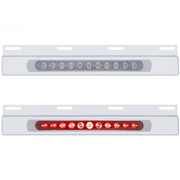 17 Inch Stainless Steel Rear Flap Bracket With Red LED Lights