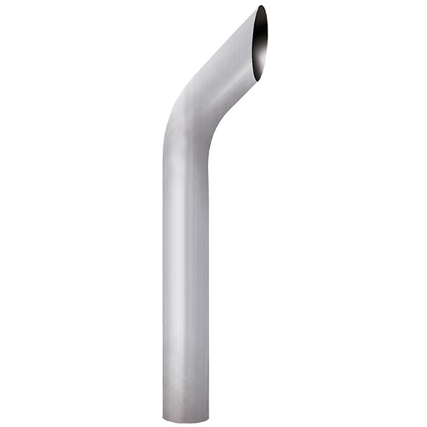 6 Inch OD Chrome Bull Hauler Exhaust Stack - Long Turn Out By BESTfit