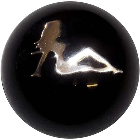 2.125 Inch Round Shift Knob With Chrome Lady For 9, 10, 13, 15 & 18 Speed Transmissions