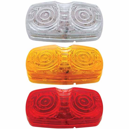 2 X 4 Inch 16 Diode Double Bubble Bullseye LED Marker Light