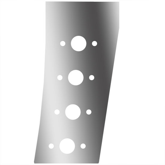 3 Inch Cowl Panel W/ 4 P1 Light Holes & Wiring For Peterbilt 389 & 388
