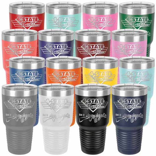30 Oz. 4 State Trucks / Chrome Shop Mafia Coffee Tumbler 30 Oz. 4 State Trucks / Chrome Shop Mafia Coffee Tumbler