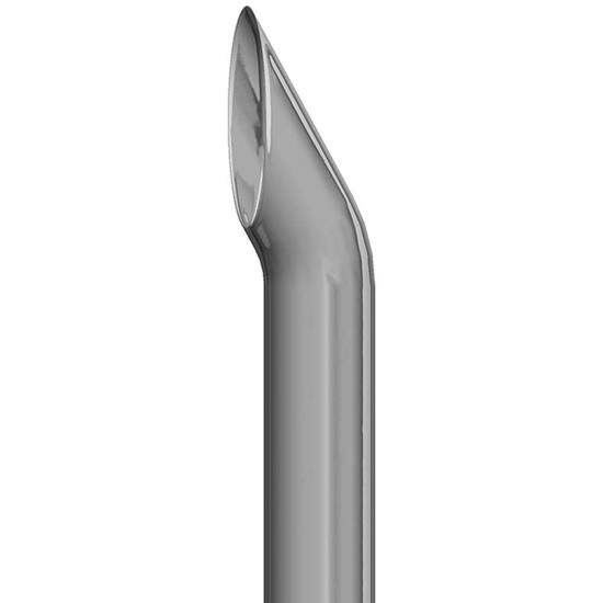 7 Inch OD Short 30 Turn Out Exhaust Stack By Lincoln Chrome