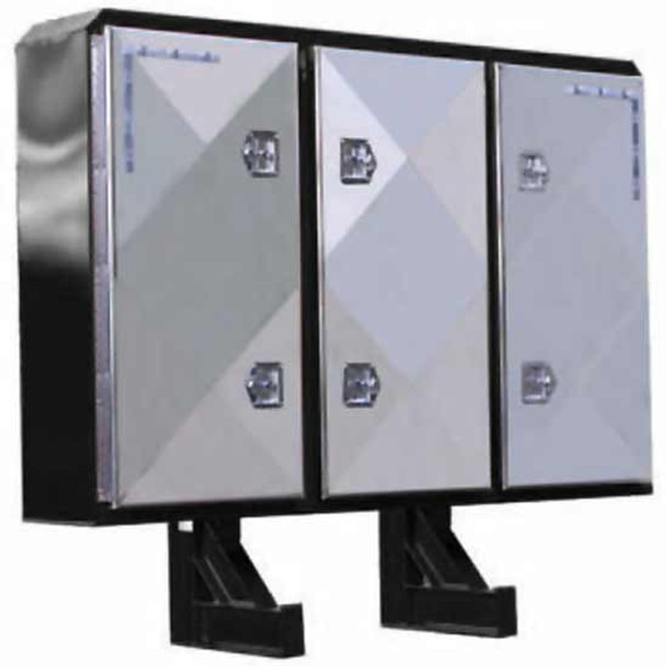 3 Door Cab Rack - Smooth Aluminum Powder-Coated Black Or Red - Custom 68 X 80 Inch 3 Door Cab Rack - Smooth Aluminum Powder-Coated Black Or Red - Custom 68 X 80 Inch