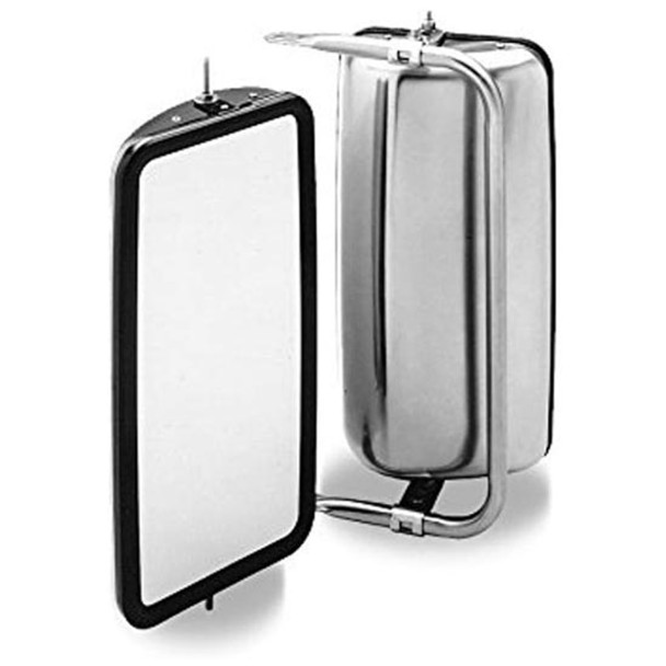 TPHD 8 X 16 Inch Stainless Steel West Coast Mirror - Heated And Motorized With 10 Foot Harness