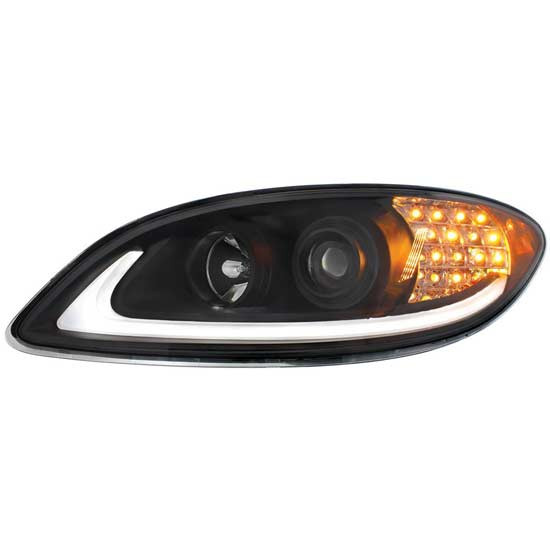 Blackout High Power Projection Headlight With LED Light Bar, LED Turn Signal For International ProStar