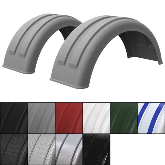 Minimizer MIN161200 Poly Full Radius Fenders - Pair Without Brackets