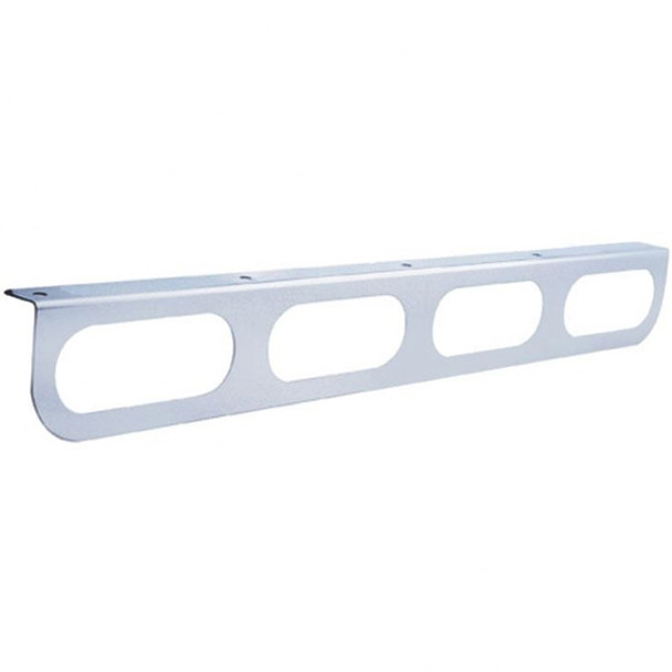 Stainless Steel Light Bracket With 6 Inch Oval Hole Cutouts Stainless Steel Light Bracket With 6 Inch Oval Hole Cutouts
