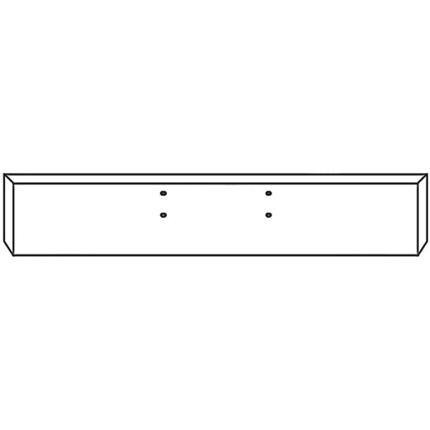 20 Inch Chrome Texas Mitered End Bumper, 10 Gauge For Western Star 4900 Constellation & Heritage 1989-2007