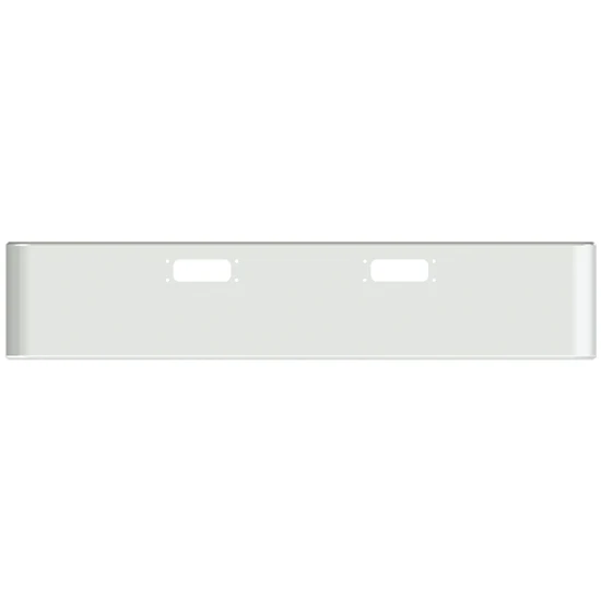 22 Inch Chrome Texas Rolled End Bumper, 10 Gauge For Peterbilt 352 & 359