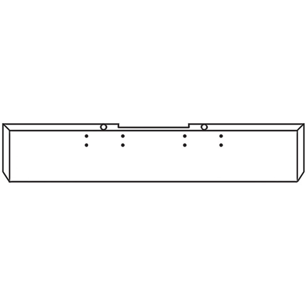 18 Inch Chrome Boxed American Eagle Bumper, 7 Gauge For Peterbilt 352 & 359