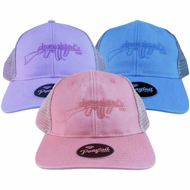 CSM Logo Women's Cotton Twill Ponytail Hat - Mesh Back