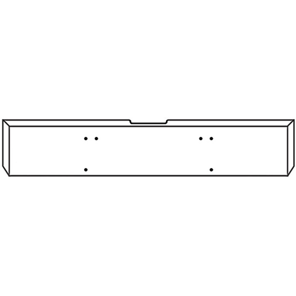 22 Inch Chrome Texas Boxed End Bumper, 10 Gauge For Freightliner FL132 Classic XL 2008-2010