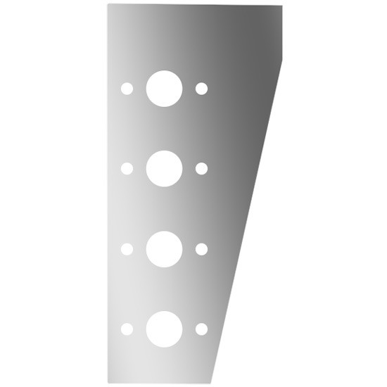 Stainless Steel Cowl Panels W/ 8 M-1 Millennium Light Holes For Peterbilt 379