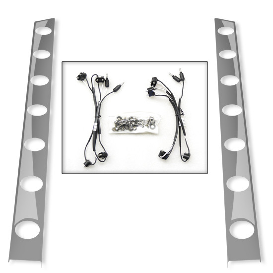 Cab Panels W/ 14 - 2 Inch Round Light Holes For Peterbilt 359, 378, 379, 388 & 389