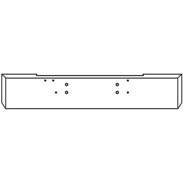 18 Inch Chrome Texas Boxed End Bumper, 7 Gauge For Kenworth COE 1967-1984