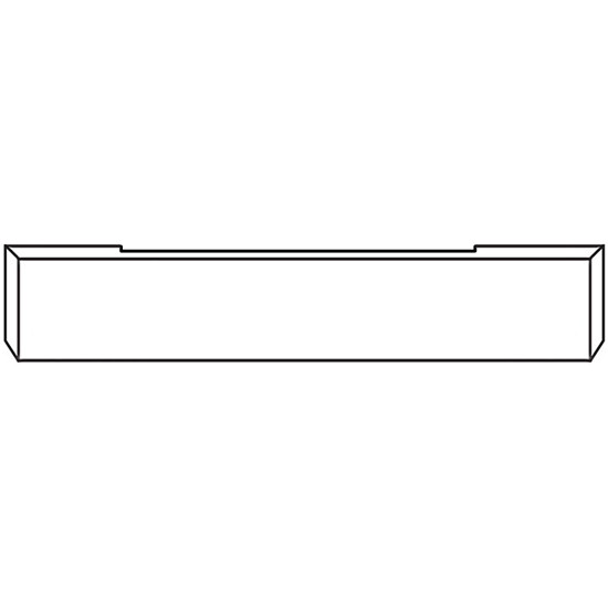 20 Inch Chrome Texas Boxed End Bumper, 10 Gauge-Blind Mount For Kenworth W900B, W900L