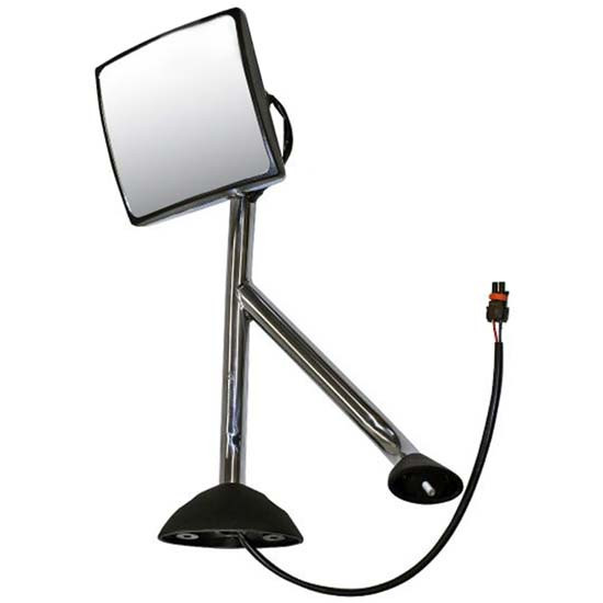 BESTfit Chrome Convex Heated Mirror With Hood Bracket For International DuraStar