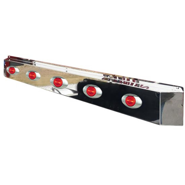 Stainless Steel Sleeper Shock Cover W/ Light Options For Kenworth T680, T880, W990