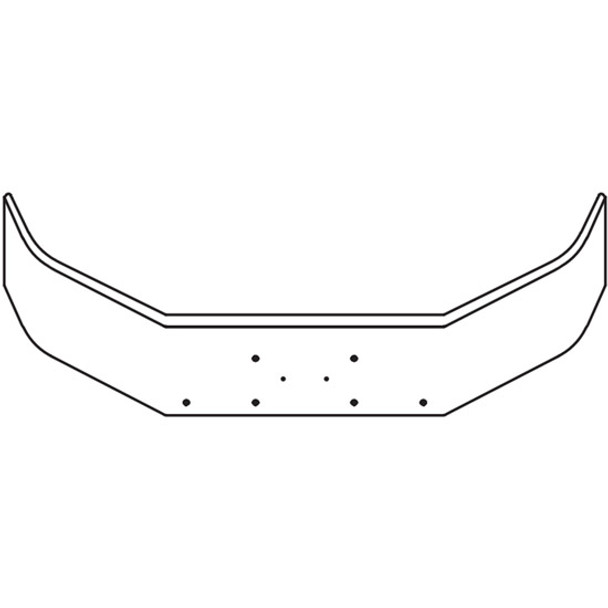 Valley Chrome 14 Inch Chrome Wrap Around Bumper For Hino 238, 258, 268, 338 Valley Chrome 14 Inch Chrome Wrap Around Bumper For Hino 238, 258, 268, 338