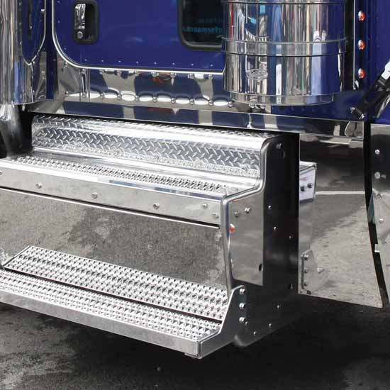 Stainless Steel Blank Cab Panels, 2.25 Inch Width For Peterbilt 389