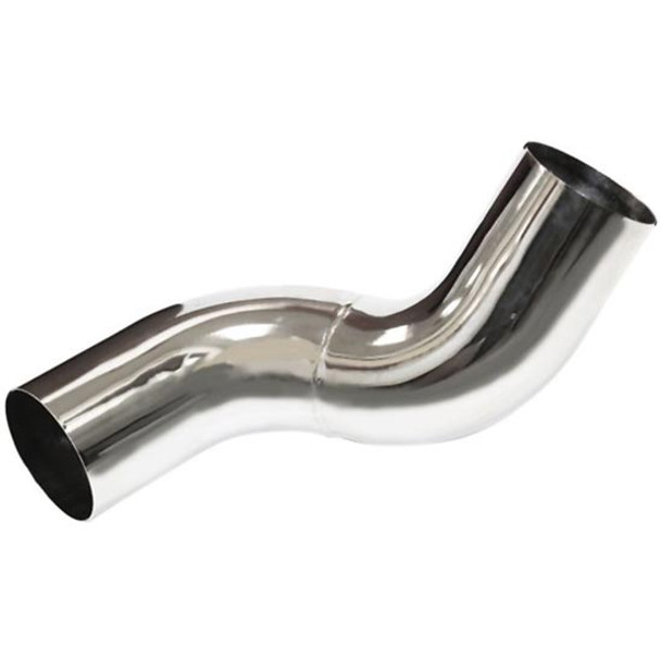 Chrome Multi-Bend Economy Elbow For Peterbilt 377, 378 - Driver Or Passenger Side