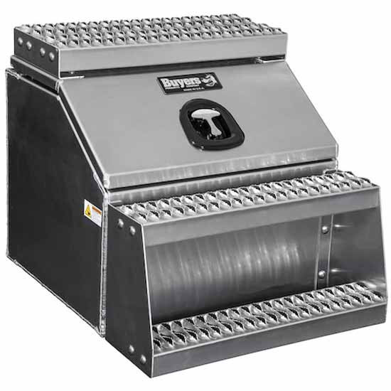 Smooth Aluminum Step Box W/ Wide Opening Lid 23.31 X 28.5 Inch