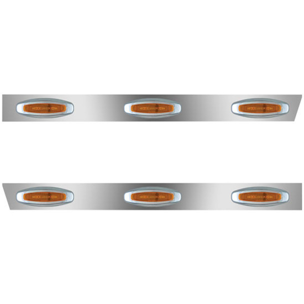 Stainless Steel Cab Panels W/ Light Options For Freightliner Cascadia 125