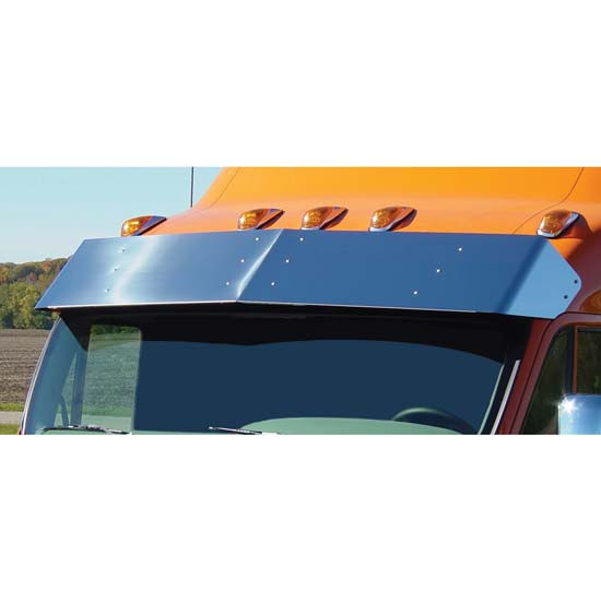 20 Inch Stainless Steel Drop Visor For Peterbilt 387, 587 W/ Sleeper