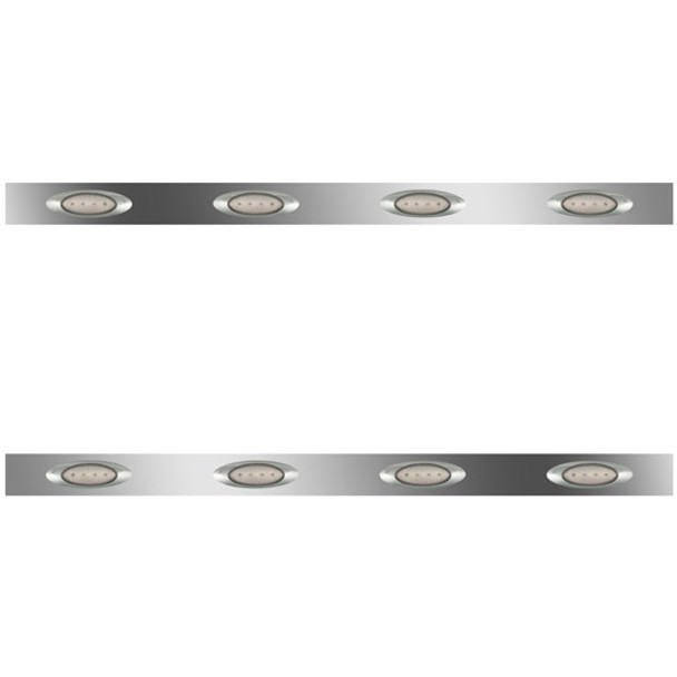 42 Inch Stainless Steel Sleeper Panels W/ Light Options For Kenworth W900