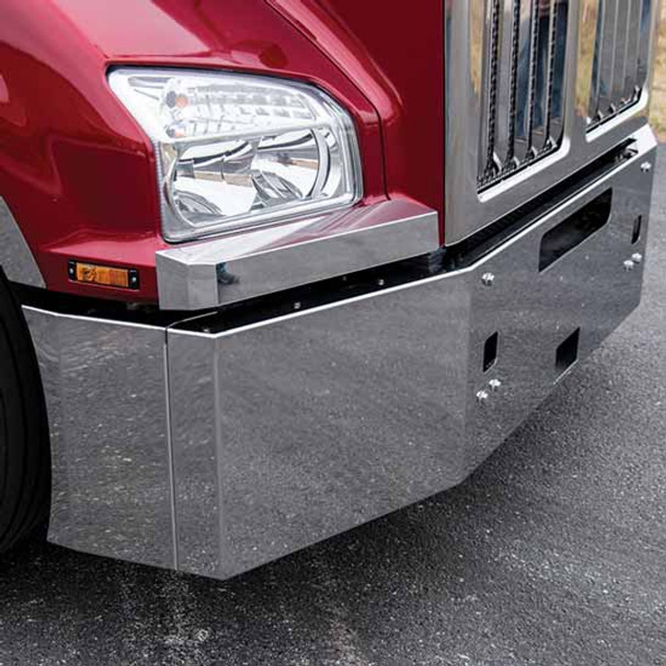 18 Inch Stainless Steel 3-Piece Bumper W/ Cutout Options For Kenworth T880