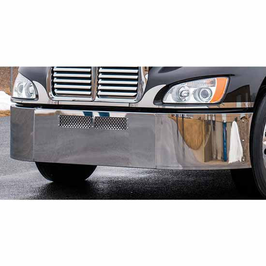 18 Inch Stainless Steel 3-Piece Blind Mount Bumper W/ Cutout Options For Kenworth T660