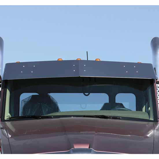 11 Inch Stainless Steel Drop Visor For Kenworth Day Cab T680, T880