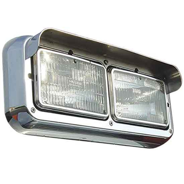Stainless Steel Drop Visor For Dual Square Headlights