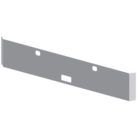 Chrome 20 Inch Blind Mount Texas Mitered End Bumper, 10 Gauge For Kenworth W900B, W900L