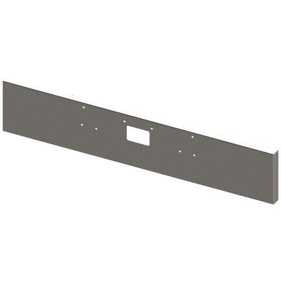 Chrome Plated Steel 18 Inch Chrome Texas Boxed End Bumper, 10 Gauge For Peterbilt 357, 378, 379