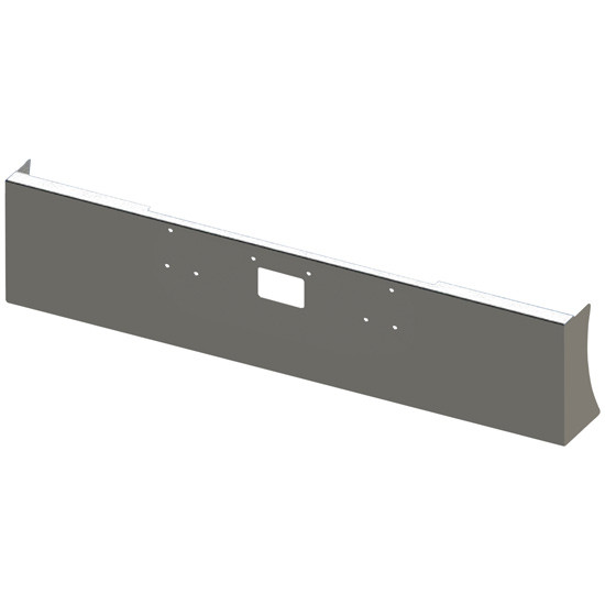 Chrome 22 Inch American Eagle Boxed End Bumper, 10 Gauge For Peterbilt 357 SFA, 378 SFA, 379