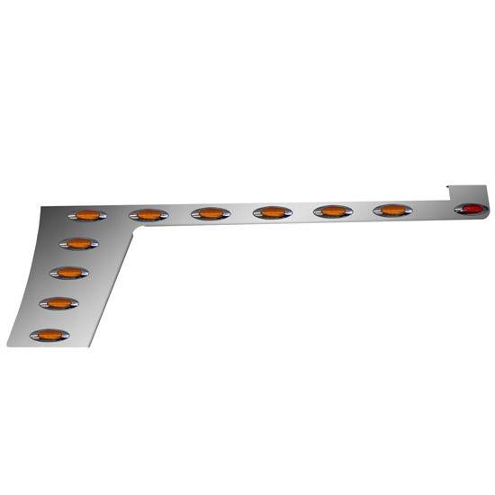 3.5 Inch Cab Cowl Panels W/ 10 M1 Amber LEDs & 1 M1 Red LED For Peterbilt 389 & glider