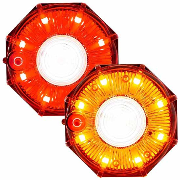 3 Inch Dual Color Portable Magnetic Hazard Strobe Lights
