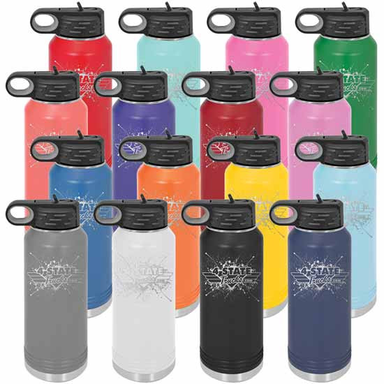 4 State Trucks 32 Oz Stainless Steel Water Bottle W/ Flip Top Lid