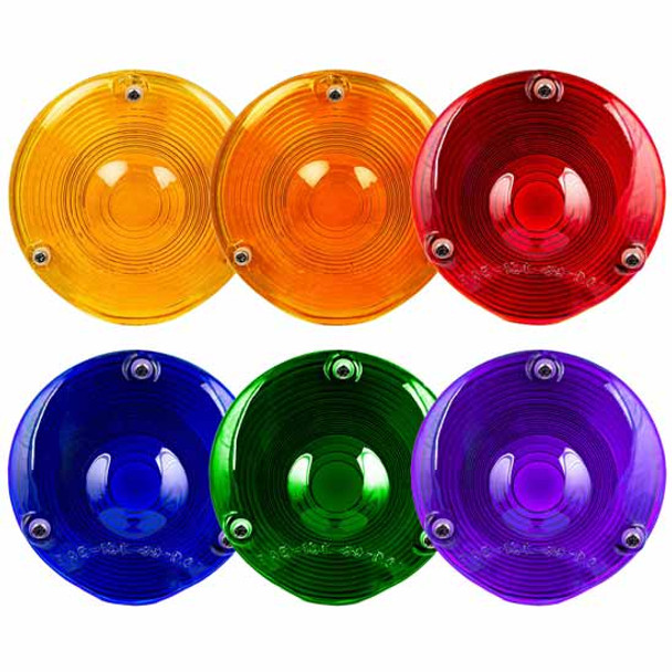4 1/8 Inch Colored Glass Classic Rnd Style Lens 4 1/8 Inch Colored Glass Classic Rnd Style Lens