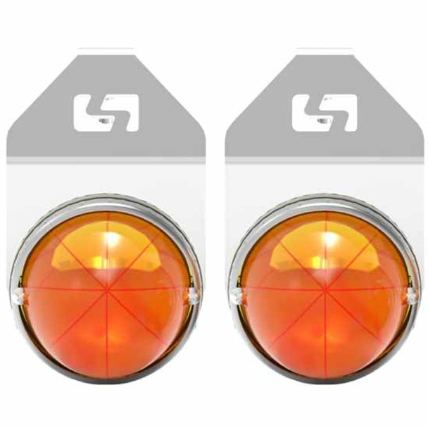 Stainless Steel Mirror Turn Signal Brackets W/ Watermelon Style Light Stainless Steel Mirror Turn Signal Brackets W/ Watermelon Style Light