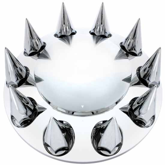 Dome Front Axle Cover With 33MM Spike Thread-On Nut Covers