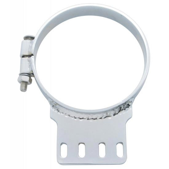 Chrome-Plated Steel Exhaust Clamp W/ 4 Bolt Mount