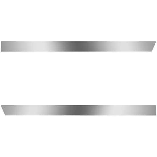 3 X 54 Inch Stainless Steel Blank Extended Cab Panels For Peterbilt 378, 379, 388, 389 - Pair