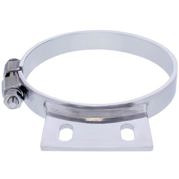 Chrome Narrow Exhaust Clamp W/ Flange For Peterbilt 377, 378, 379, 386, 388, 389
