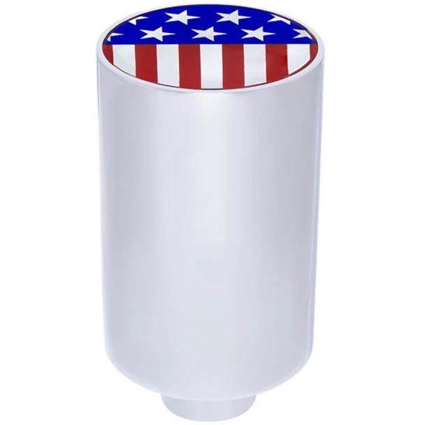 3 Inch Chrome-Plated Aluminum Air Valve Knob With Flag Glossy Sticker 3 Inch Chrome-Plated Aluminum Air Valve Knob With Flag Glossy Sticker